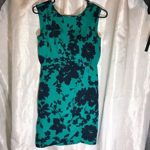 Ann Taylor NWOT teal/navy dress